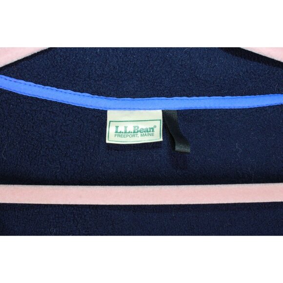 L.L. Bean Navy Blue Fleece Vest Full Zip Sleeveless Mens Size M Outerwear - Picture 8 of 9